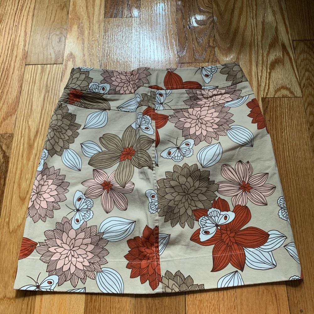 Vintage Y2K Floral Printed Skirt Ann Taylor LOFT - Picture 2 of 5
